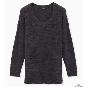 Torrid size 0 grey fuzzy sweater nwt still in package